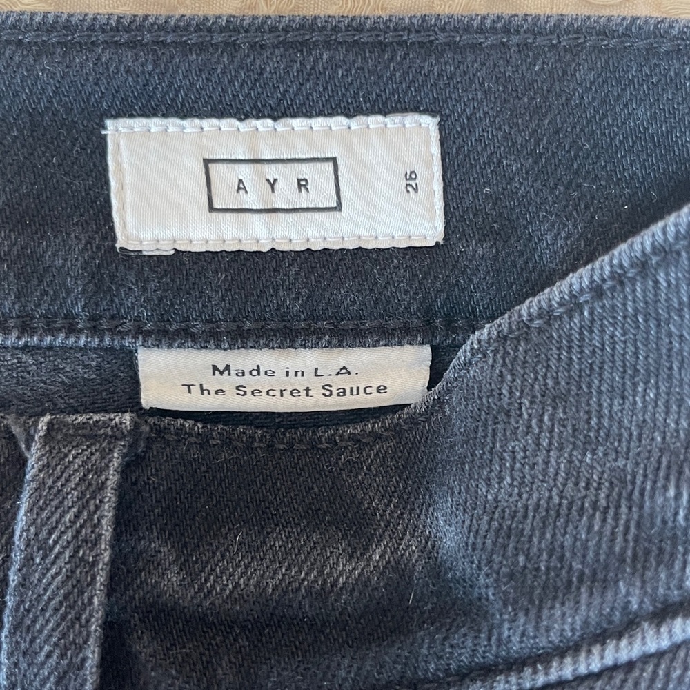 AYR The Secret Sauce Size 26 R Date Night Washed Black Loose Straight Leg - Picture 3 of 6